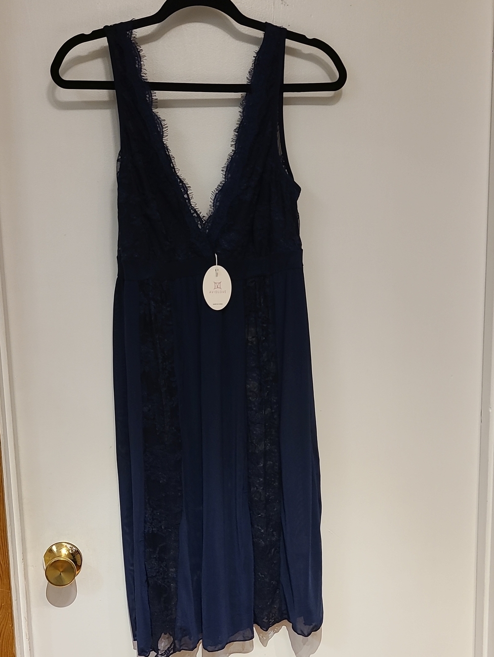 Delicate Navy Lace Nighty